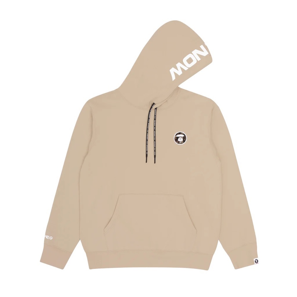 AAPE by A Bathing Ape Beige Logo Fleece Hoodie